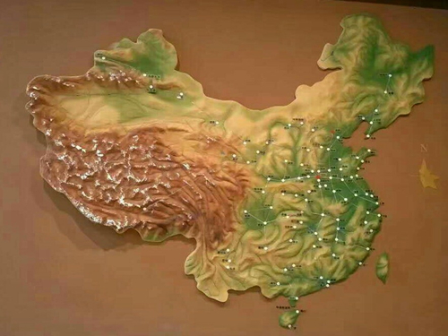 全國(guó)重要城市地形圖模型圖片